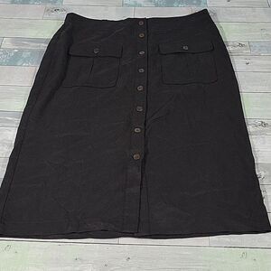 Sunday in Brooklyn Anthropologie Black Long Skirt sz 1X NWT